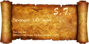 Sponga Tímea névjegykártya